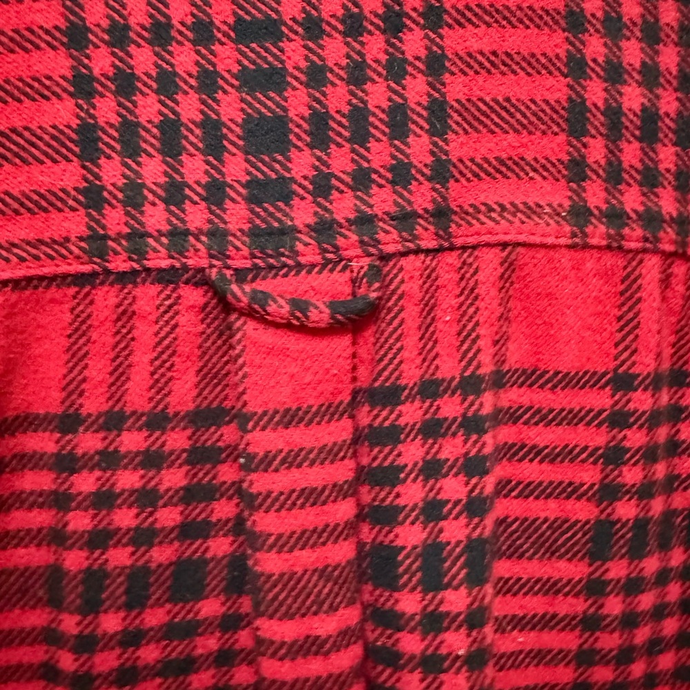 Vintage Woolrich Thick Flannel Button Up Plaid Wool Men's Size XLarge Red (W-3) - Picture 8 of 11